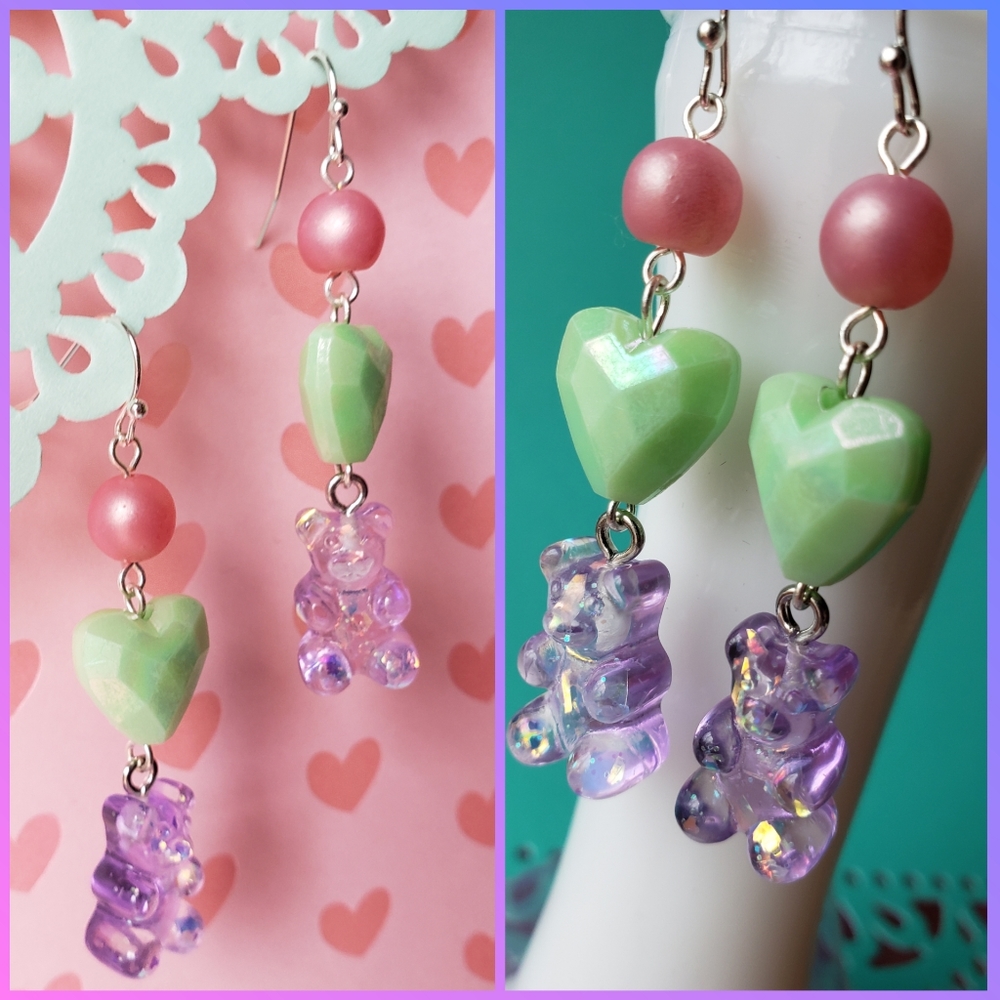 Gummy Bear Handcrafted Candy Earrings